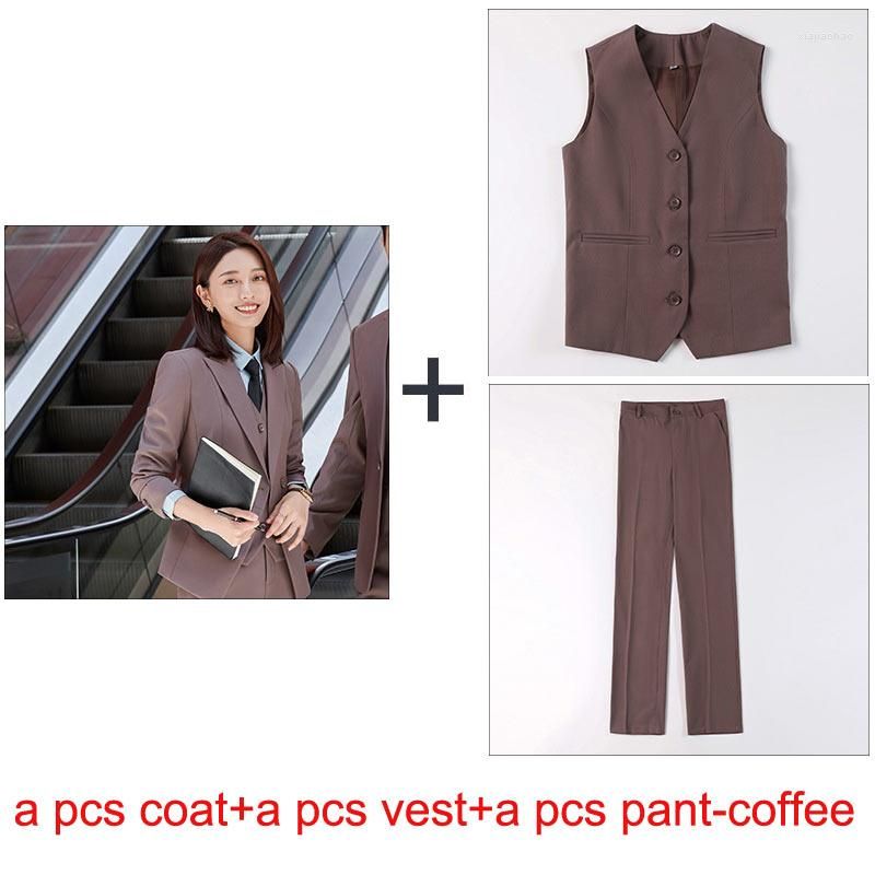 coffee pant set-Lady