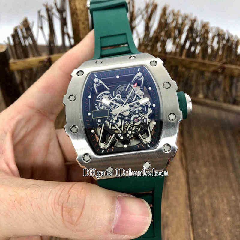 silver case (green strap)