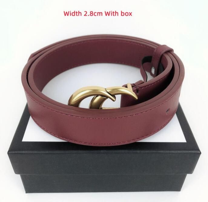 16 wine red belt with box