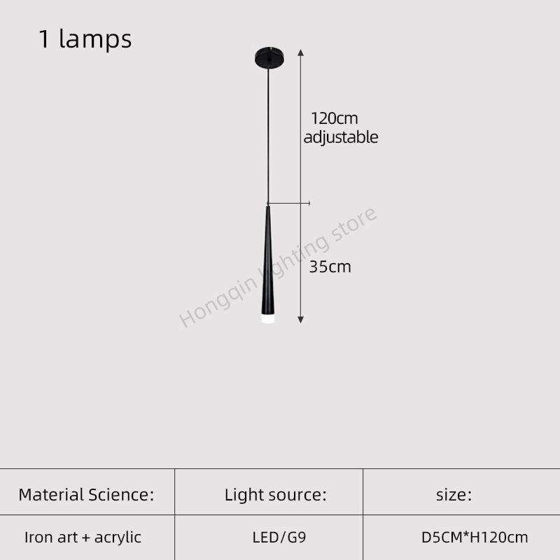 1 lampa vit ljus svart