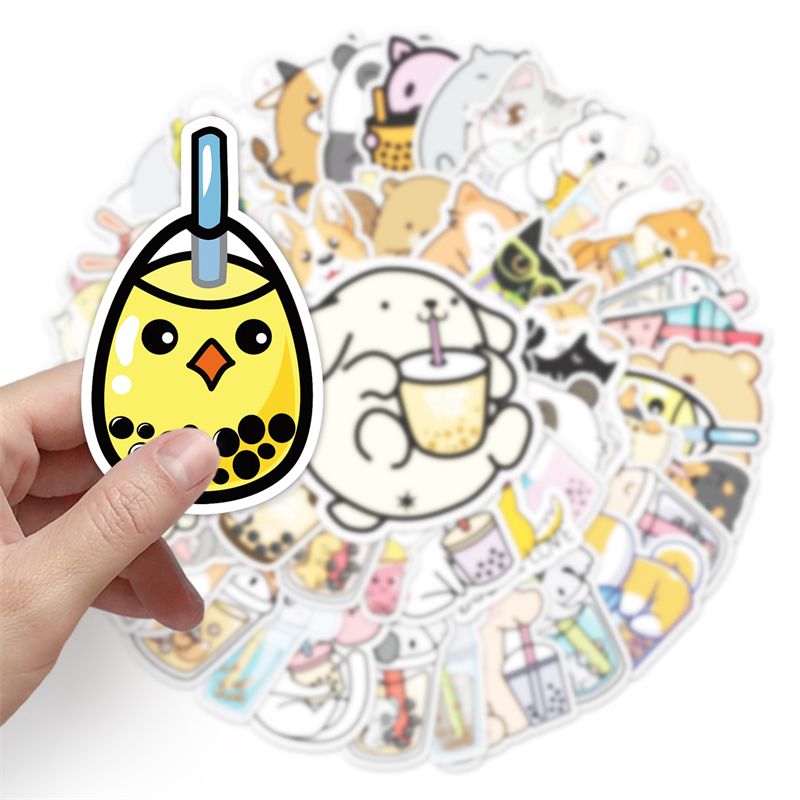 Bubble Tea Pearl Milk Tea Stickers Boba Drink Stickers vinyl