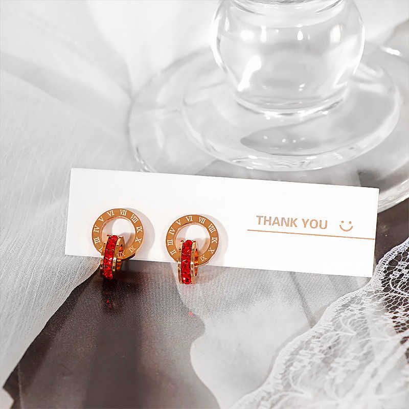 Rose Gold Red Earring(no Box)