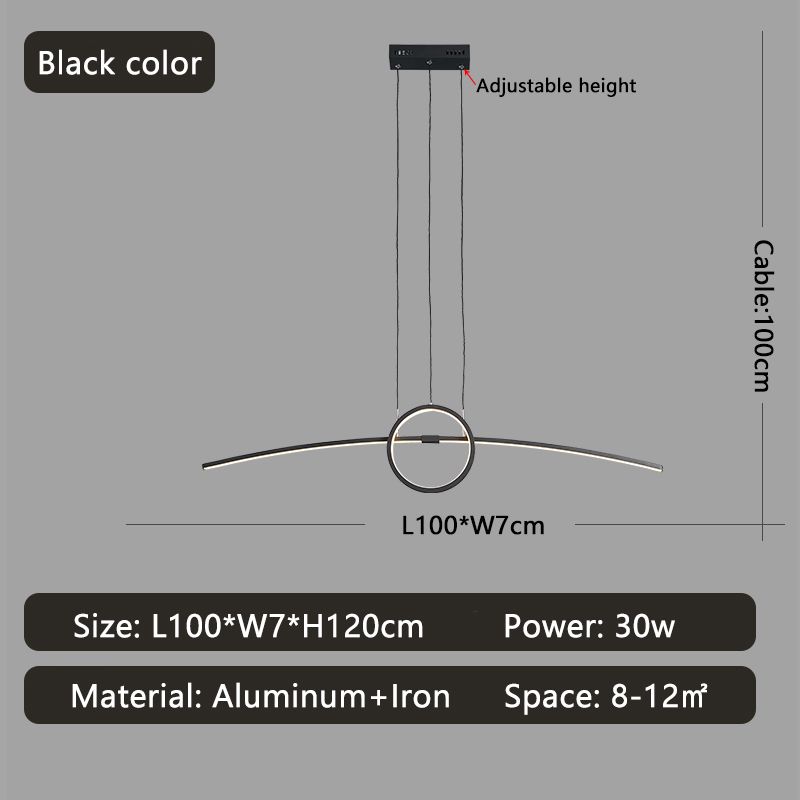 Svart längd 1000mm dimbar RC