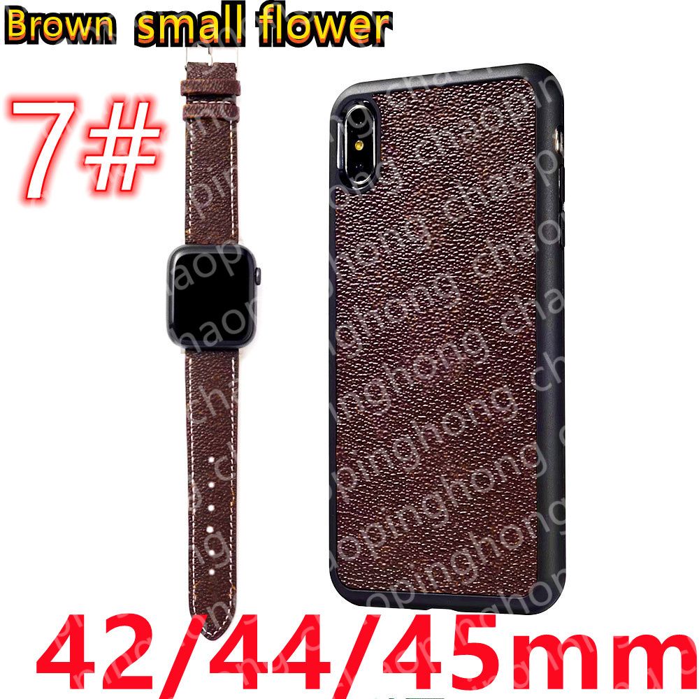 7#[L] Brown Small Flower 42/44/45MM