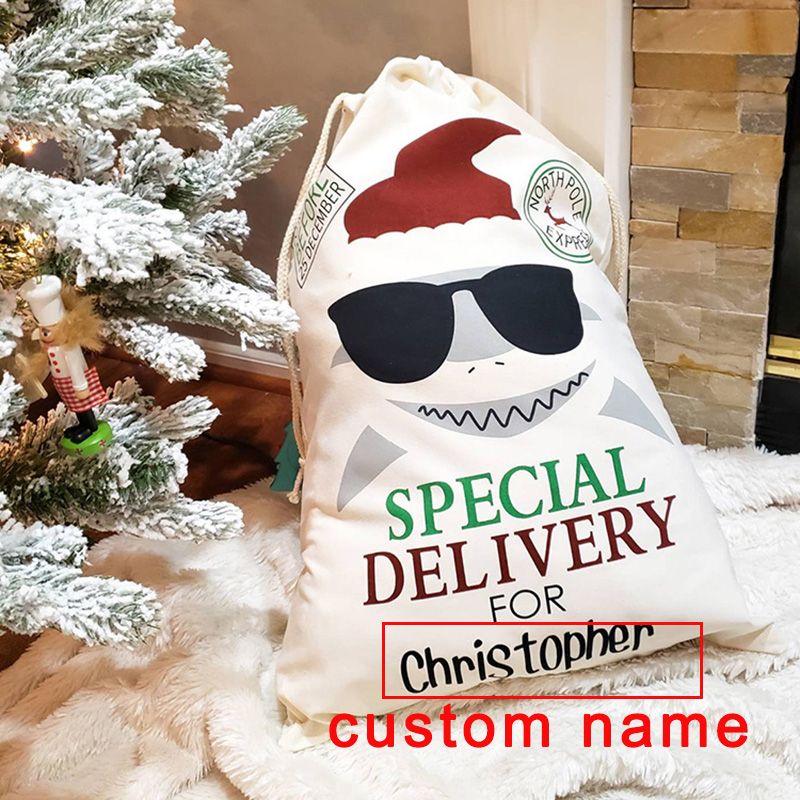 Nome personalizado de Santa Sack 48x60cm