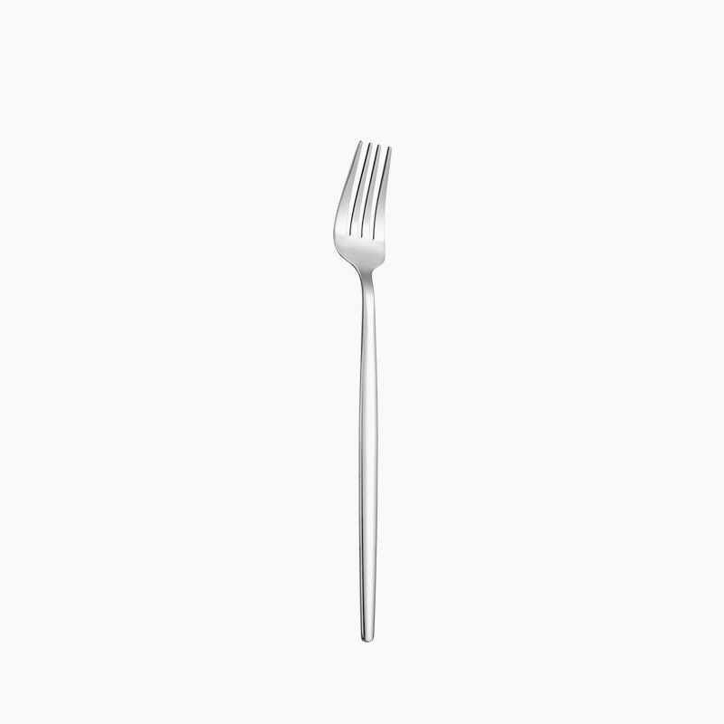 glossy dessert fork