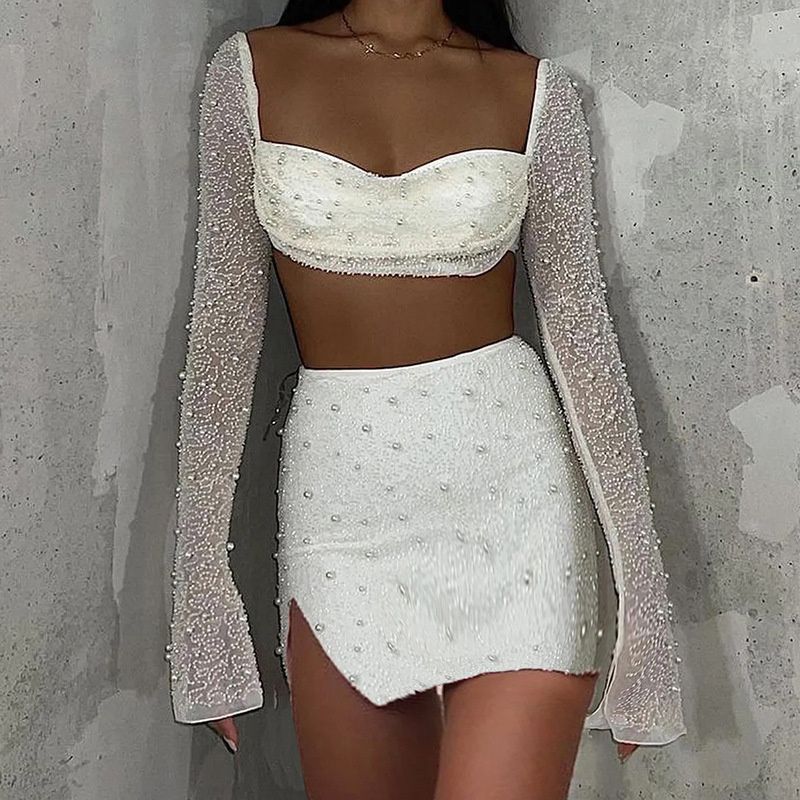 top and mini skirt