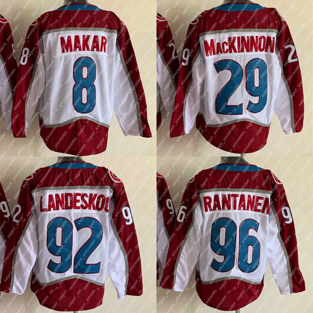 B-NWT-YOUTH-L/XL CALE MAKAR COLORADO AVALANCHE 2002 CUP PATCH NHL REEBOK  JERSEY