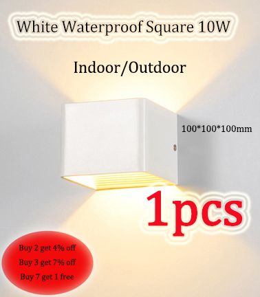 10W-biały kwadratowe ciepłe światło 1PCS