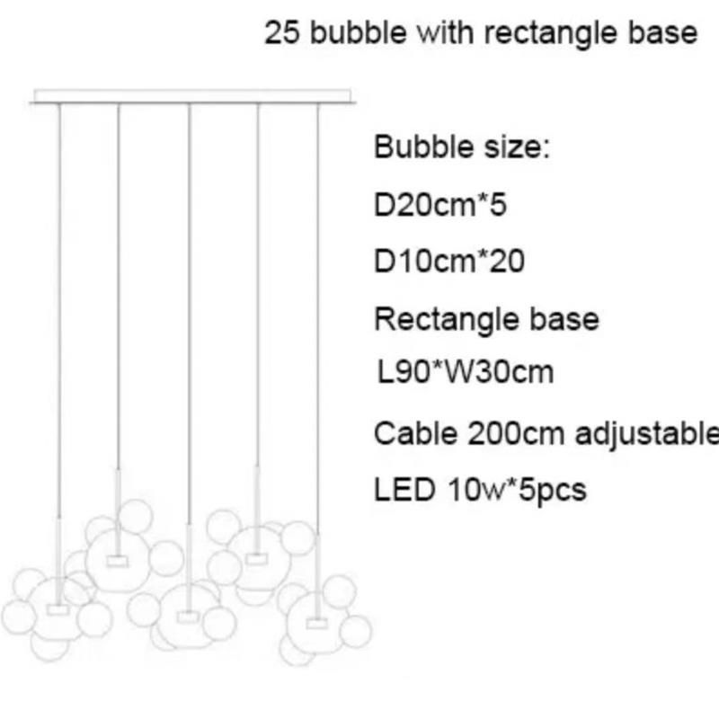 25 bubble-l pequeno frio branco