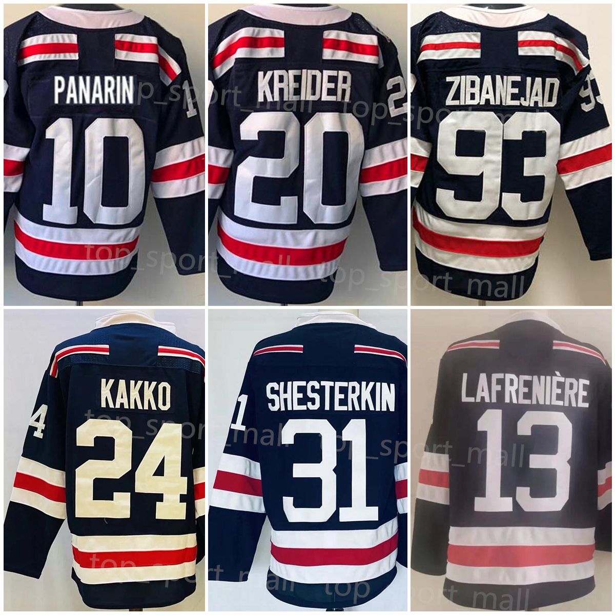 2022 2023 Reverse Retro Hockey Men 31 Igor Shesterkin Jersey 10 Artemi  Panarin 20 Chris Kreider 23 Adam Fox Kaapo Kakko 13 Alexis Lafreniere Mika  Zibanejad Ryan Reaves From 35,94 €