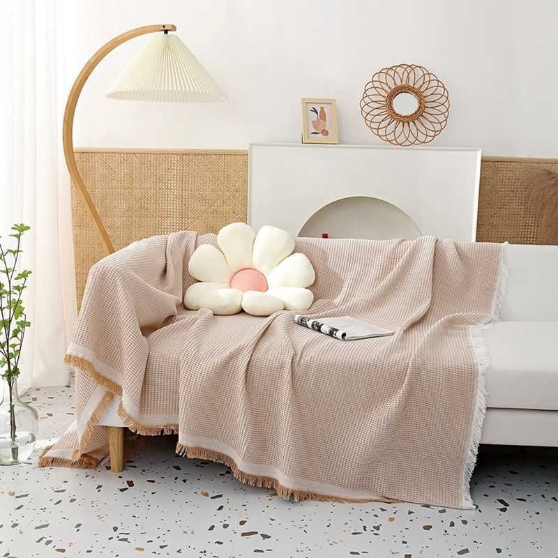 Khaki Sofa Blanket
