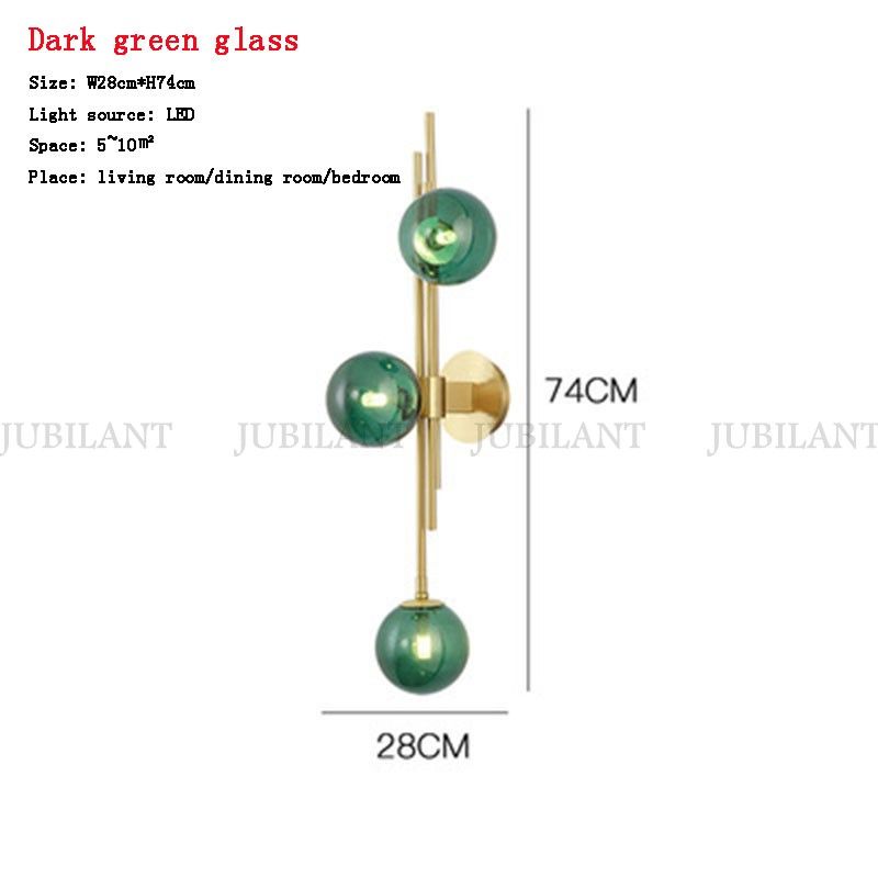 Mörkgrön glas varm vit (2700-3500k)