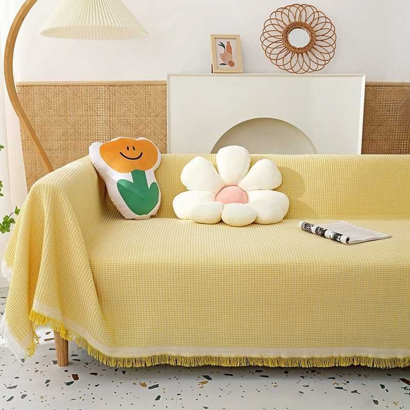 Yellow Sofa Blanket