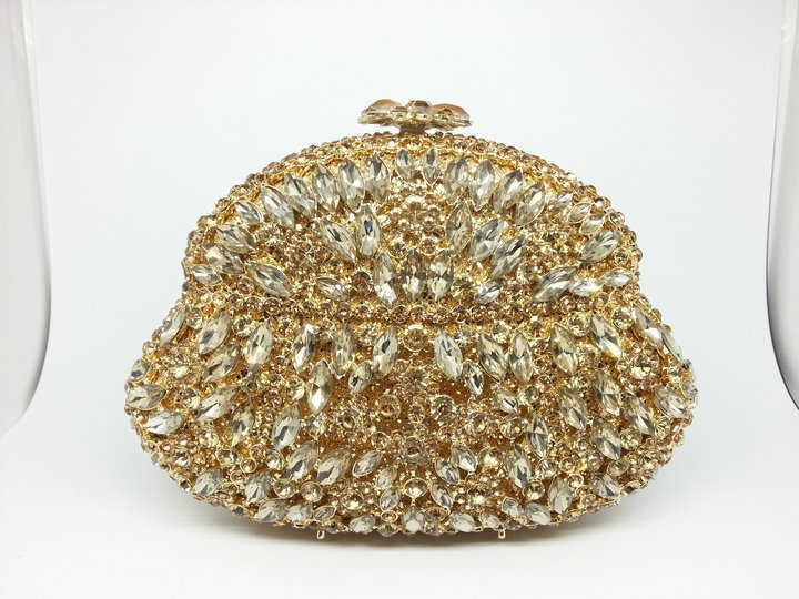 gold crystal bag