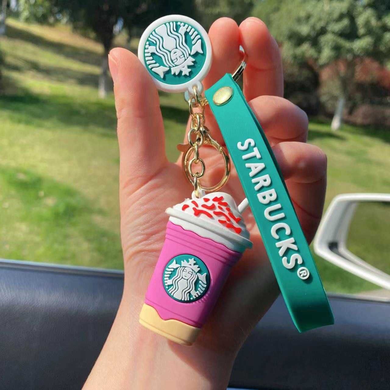Starbucks Keychain W Heart Charm Deluxe Personalized Gift 