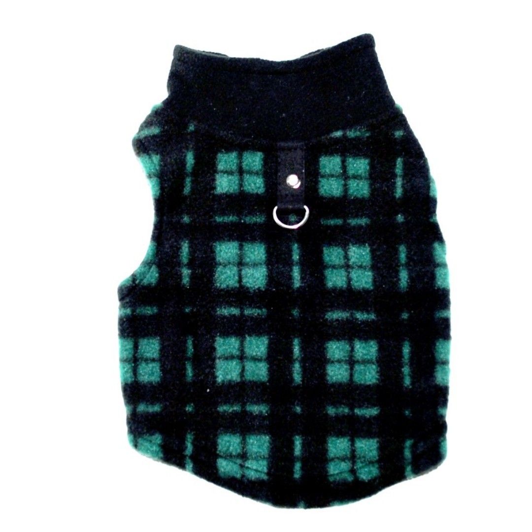 Schwarzes grünes Plaid