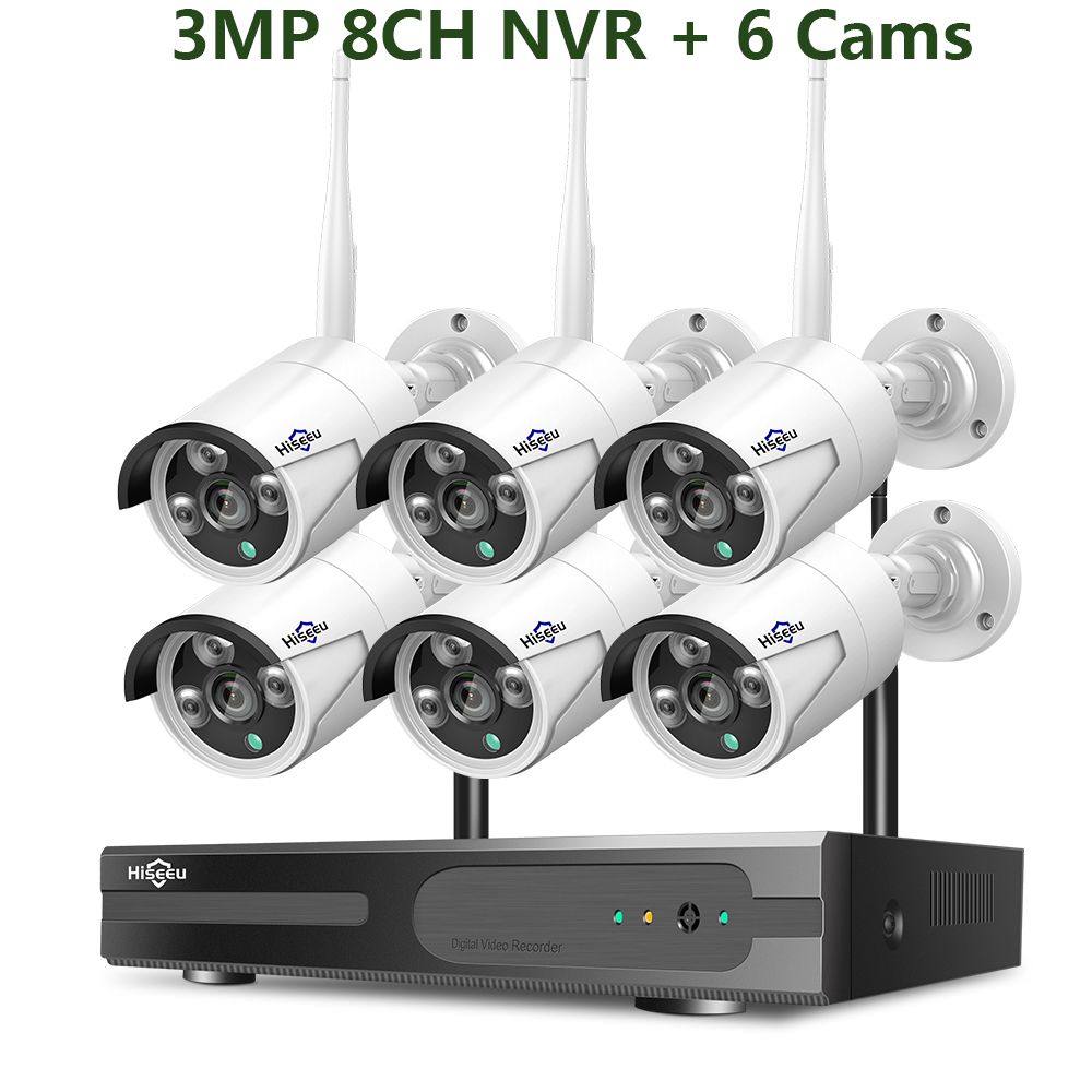 3MP 8CH NVR 6 CAMS-NONE