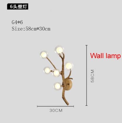 6 teste lampada da parete