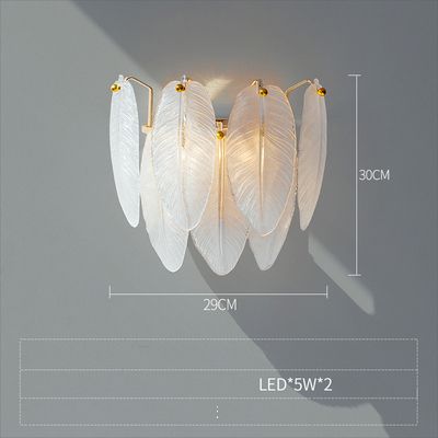 Lampe murale plume blanche dimmable