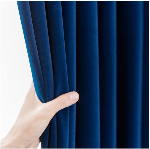 Royal blue curtain