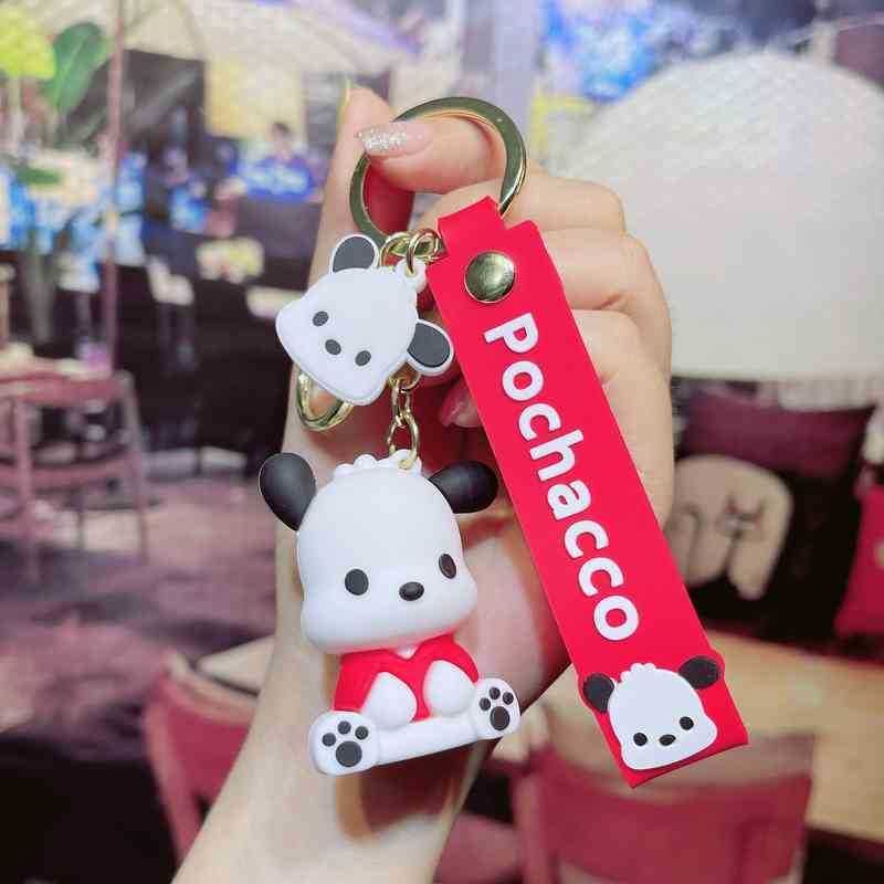 Keychains New creative cartoon panda doll key pendant couple bag car  accessories
