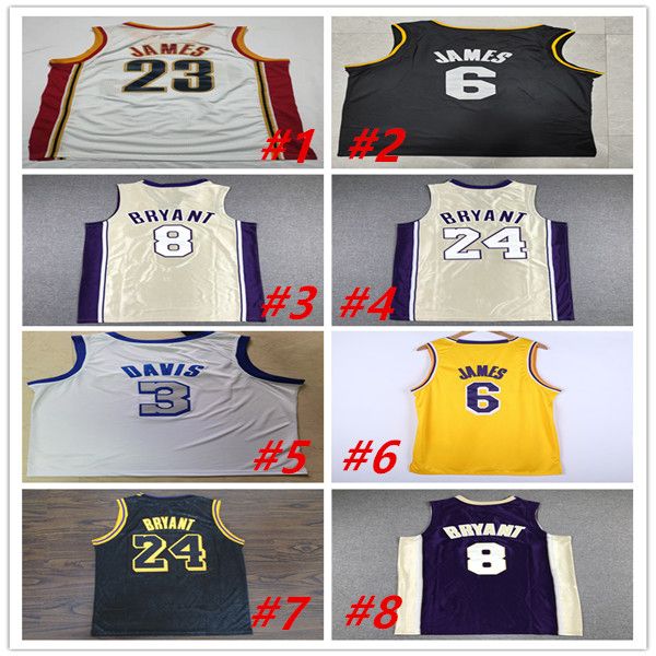2023 LA Basketball Jerseys LeBron 23 6 James 8 24 KB BRYANT Mamba Anthony 3  Davis Russell 0 Westbrook Uniforms Stitched Size S XXL From Gemma_yong,  $13.69