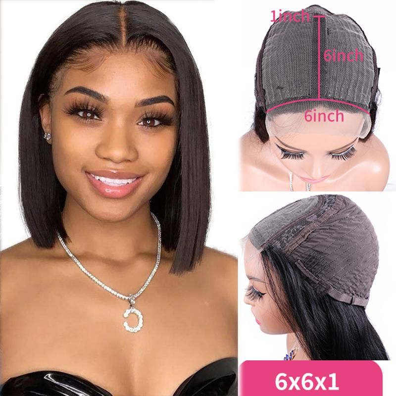 8 polegadas China 6x1 HD Lace Wigs