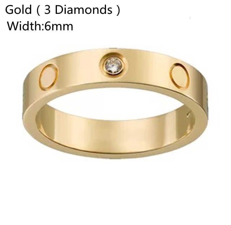 6mm Gold with Diamond