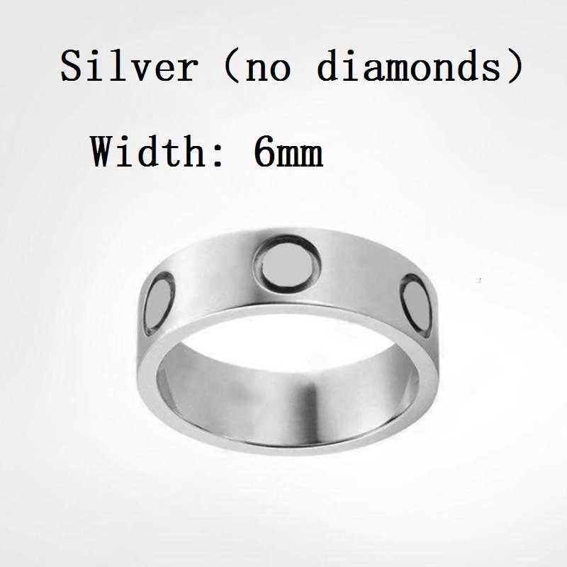 6mm Silver No Diamond