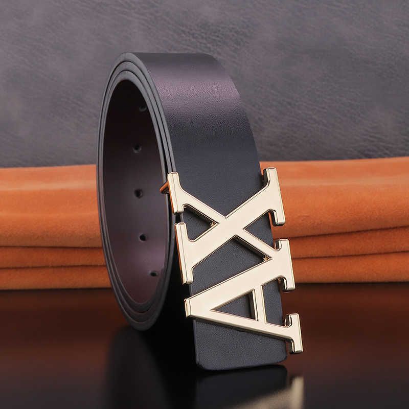 High Quality A Letter Slide Buckle Luxury Brand Genuine Leather