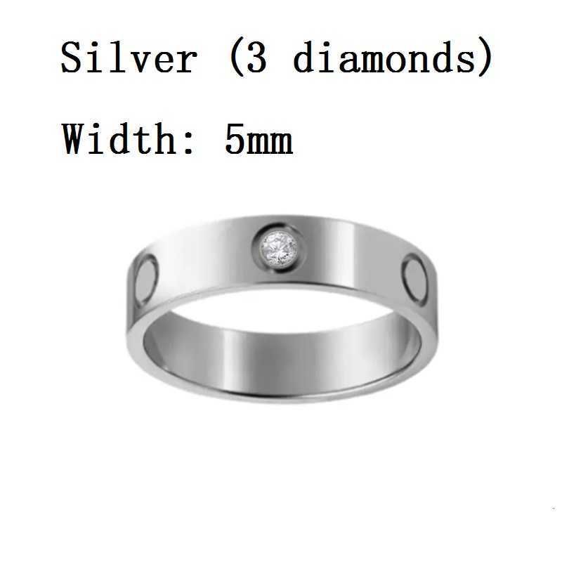 5mm Silver with Diamond