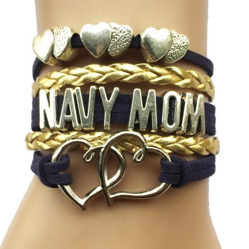 Mom Navy Double Hear