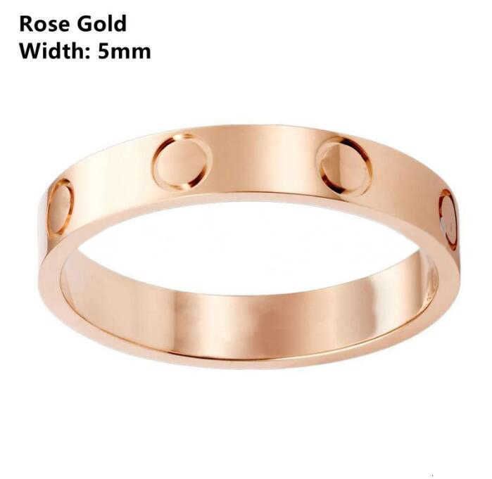 5 mm Rose Gold No Diamond