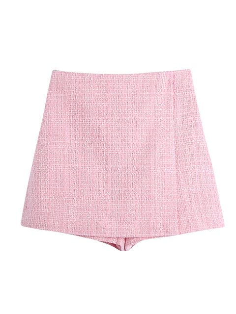 Shorts en laine rose