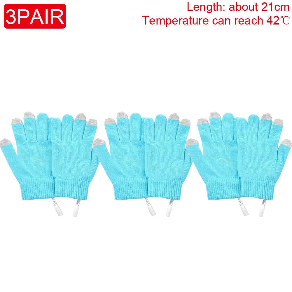 3pair blue gloves