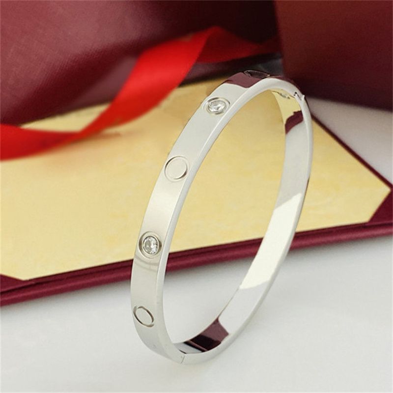 6mm silver bracelet men with diamond