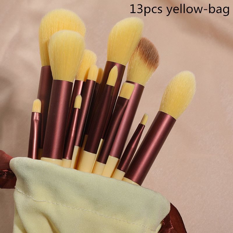 13pcs amarelo com saco de pano