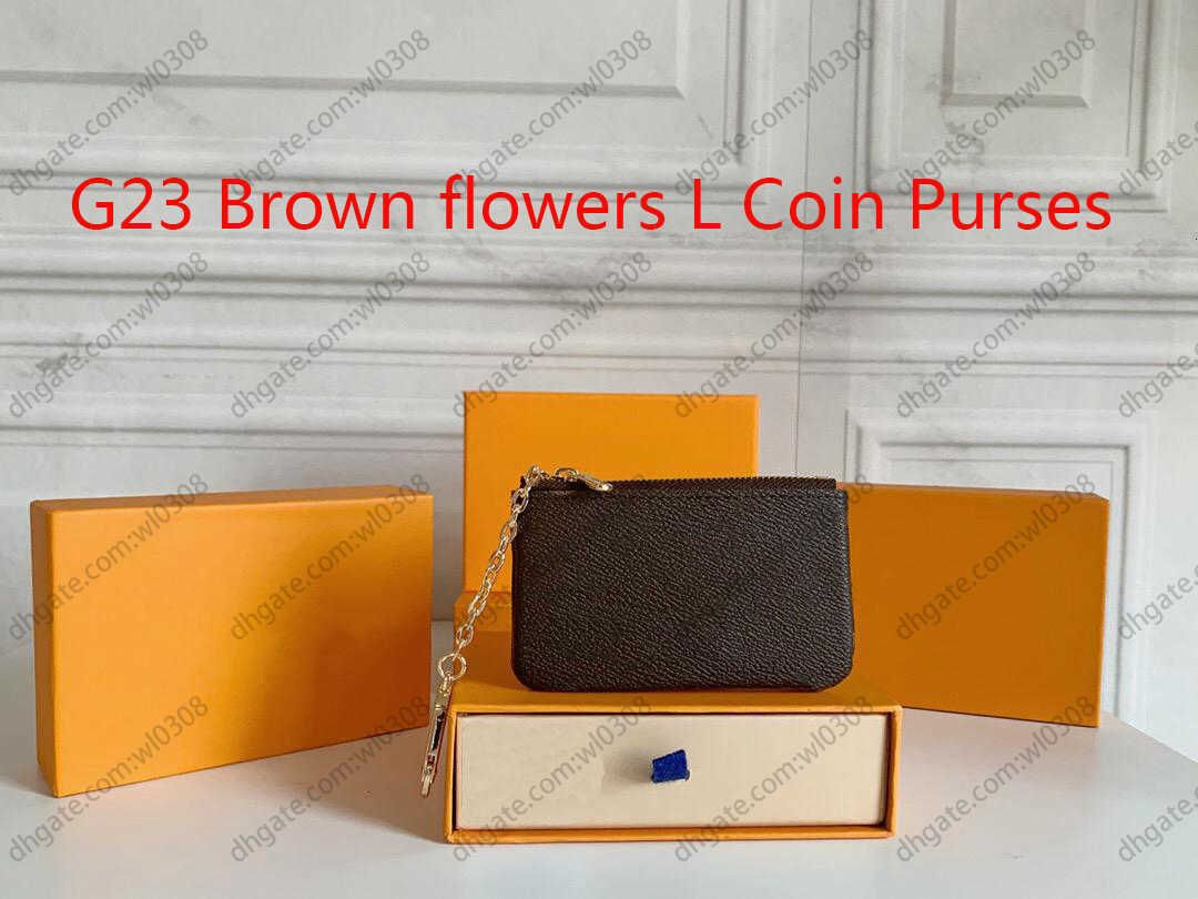 Brązowe torebki monety G23 Brown Flowers