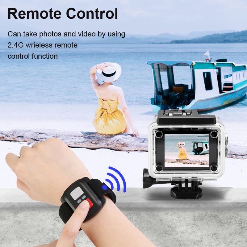 Sports Action Video Cameras Ultra HD Action Camera 30fps170D Waterproof  Underwater Video Recording Camera 4K Go Sports Pro Camera2813781 From Mg1d,  $38.46