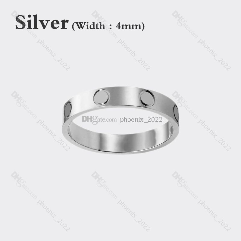 Silver (4mm)-LOVE Ring