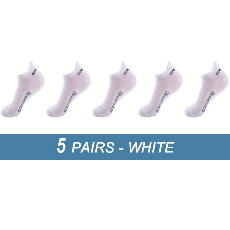 5 Pairs White