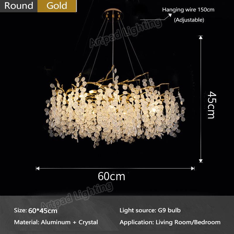 60cm round GOLD Cold White