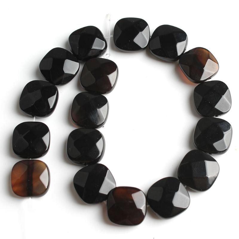 Agate preto 12mm cerca de 17pcs