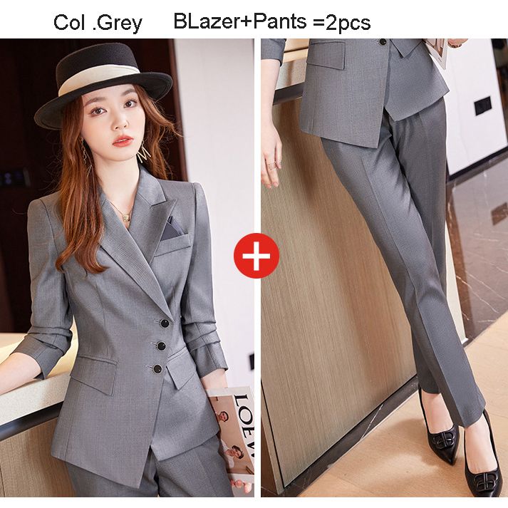 Grey Blazer Pants