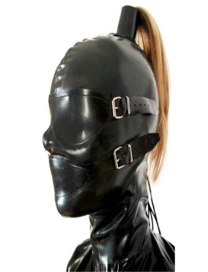 Coupon Below] Erotic Sex BDSM Bondage SM Rubber Mask With Wig Fetish Hood With Removing Blindfold And Mouth Cosplay3573390 Lerq, $53.19 | DHgate.Com