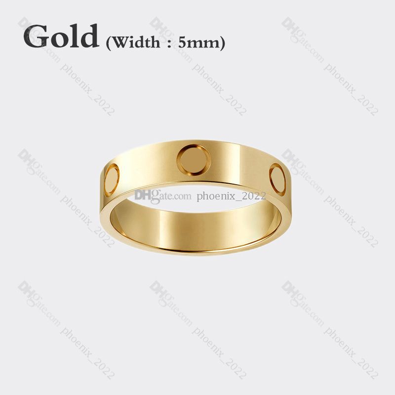 Gold (5mm) -Love anello