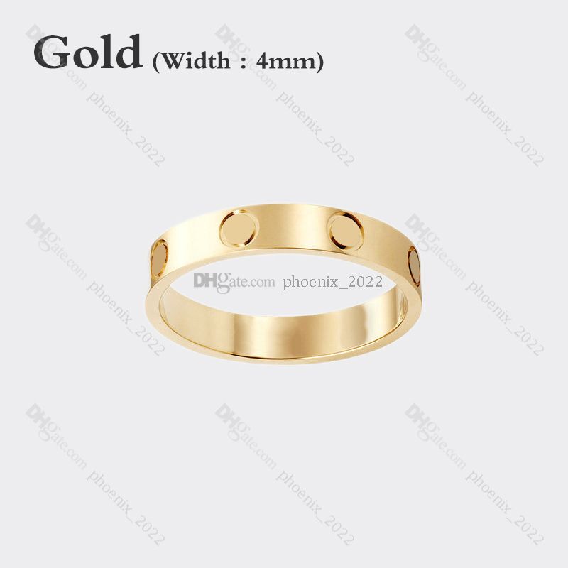 Ouro (4mm) -Love anel