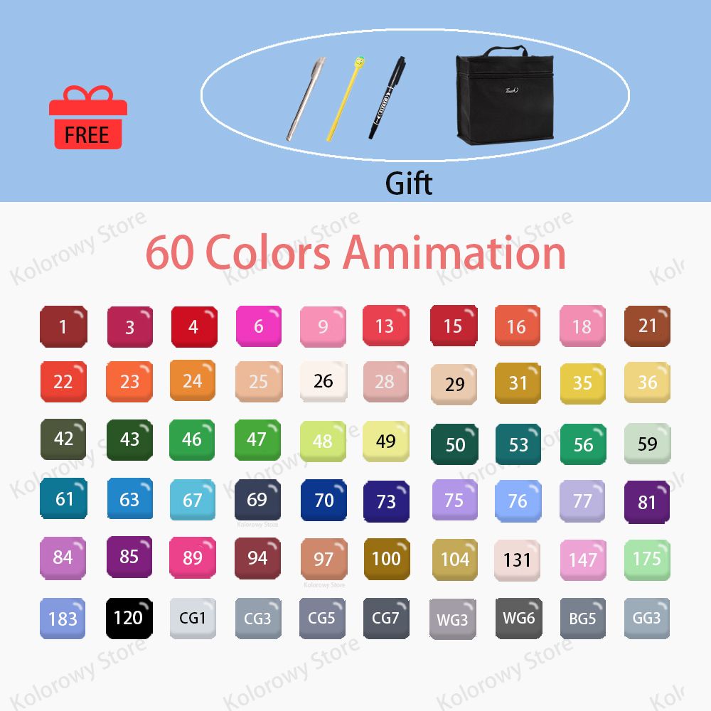 60 cores de Animação