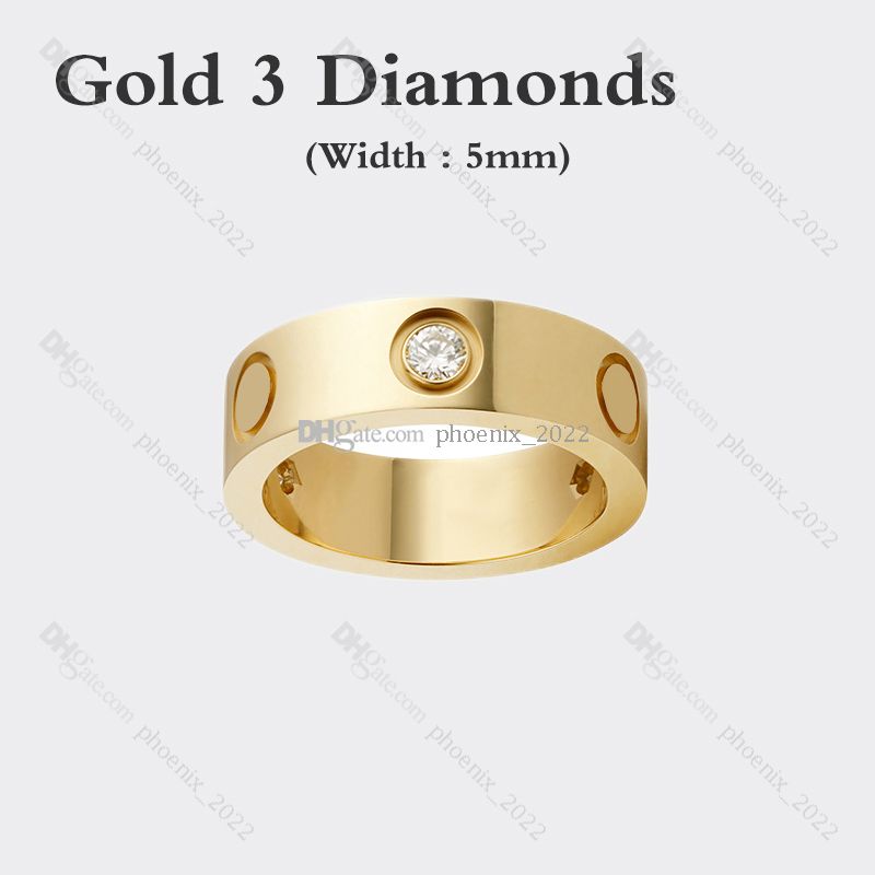 Oro (5mm) -3 diamante